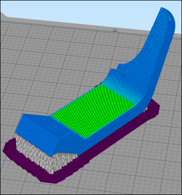Snapshot of end-of-arm tooling oriented poorly for 3D printing | JuggerBot 3D